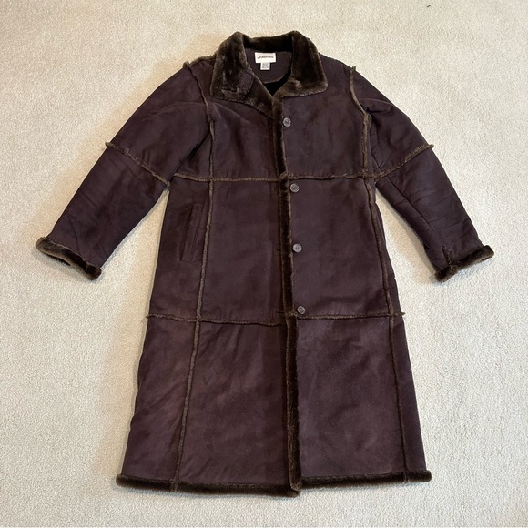 Faux Suede or Shearling Fur-Lined St. John’s Bay Coat, Small Petite - Picture 11 of 11